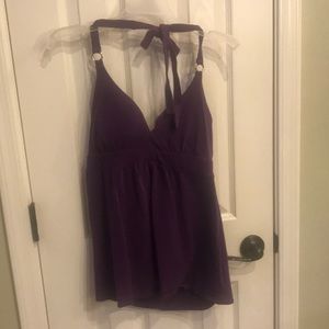 Purple halter top